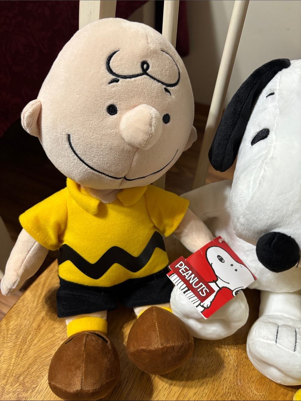Peanuts Plush Trio - White Snoopy, Yellow Woodstock, Yellow/Black Charlie Brown - Picture 2 of 7
